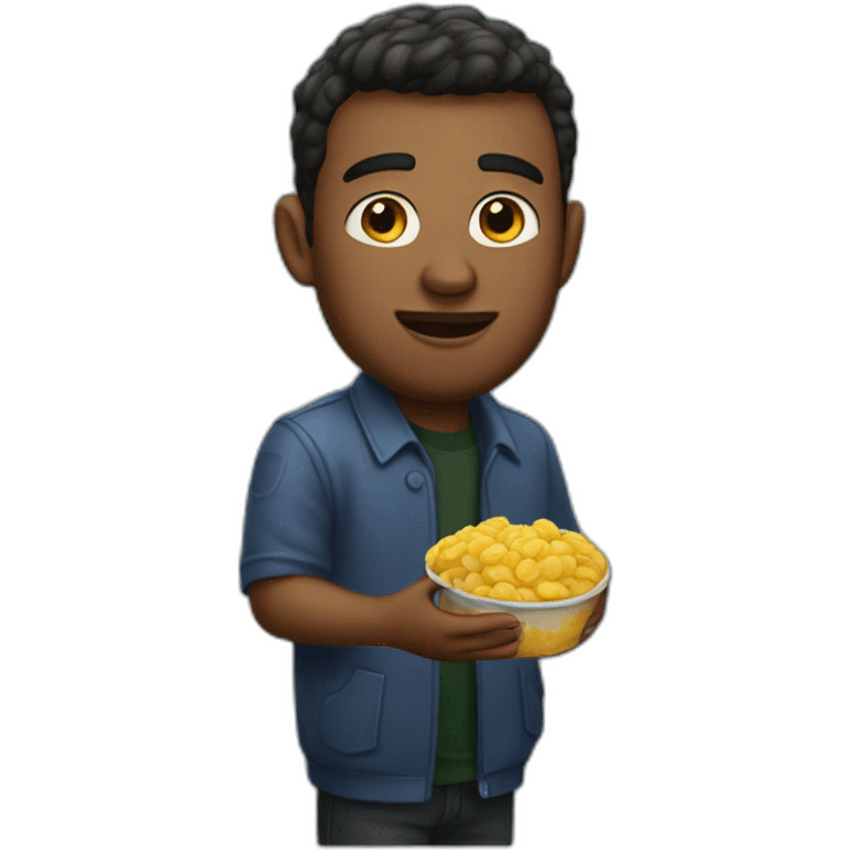 food delivery guy in heavyrain emoji