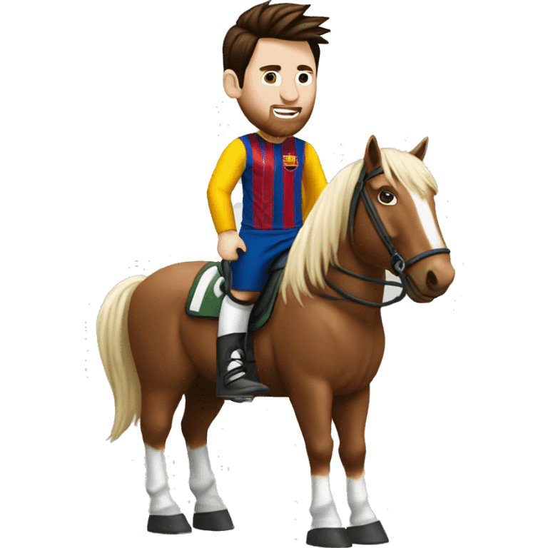 Messi on the horse  emoji