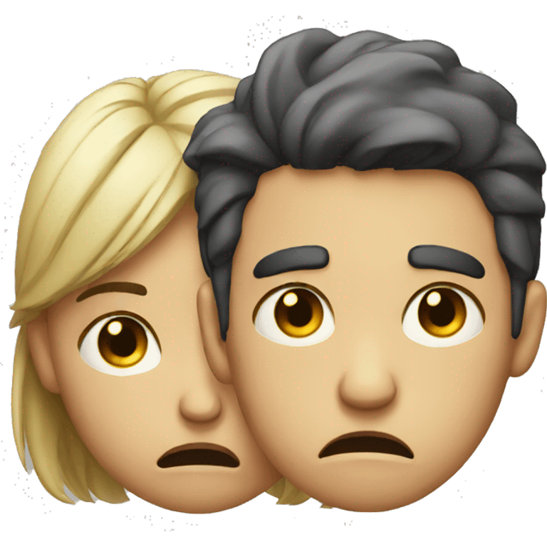 angry couple crying emoji