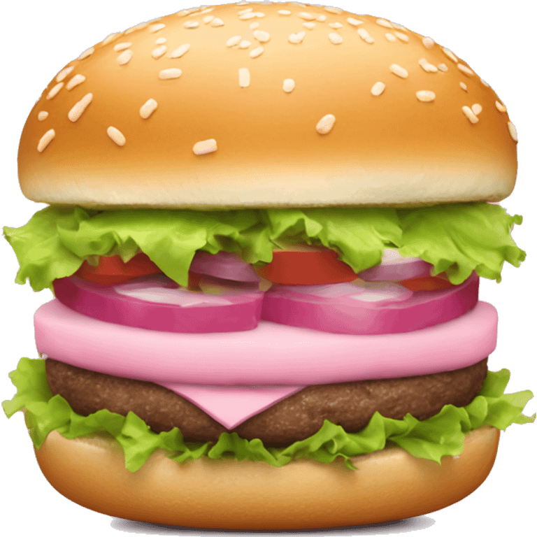 light pink burger emoji