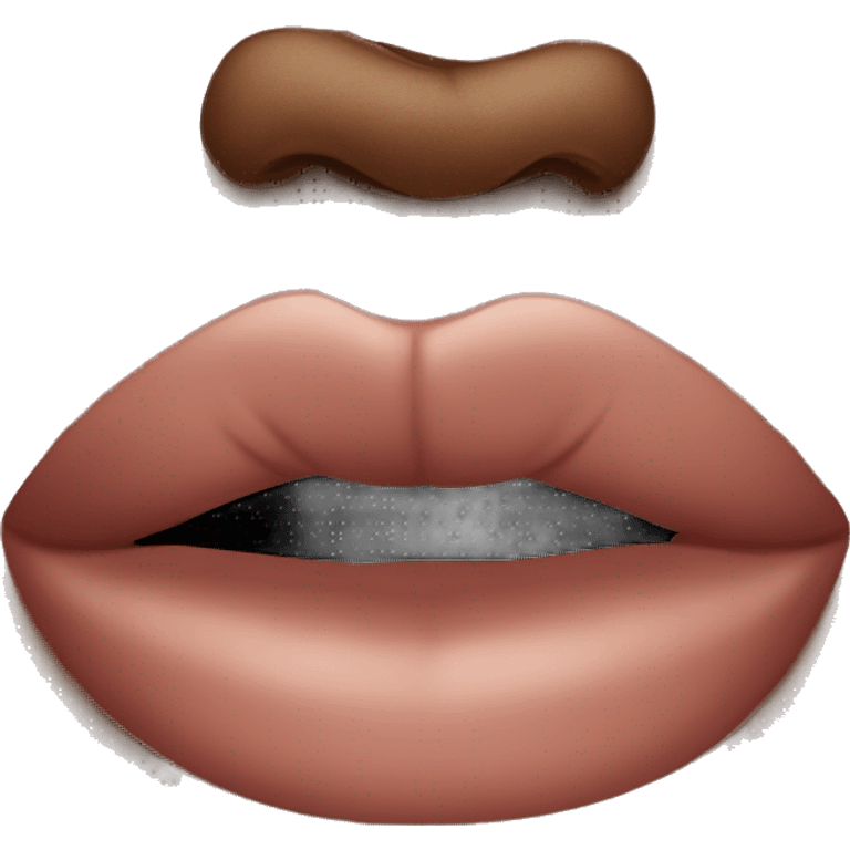 Lipstick brown emoji