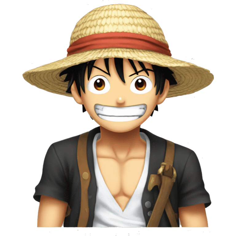 generate an emoji for anime character "Luffy" in one piece emoji