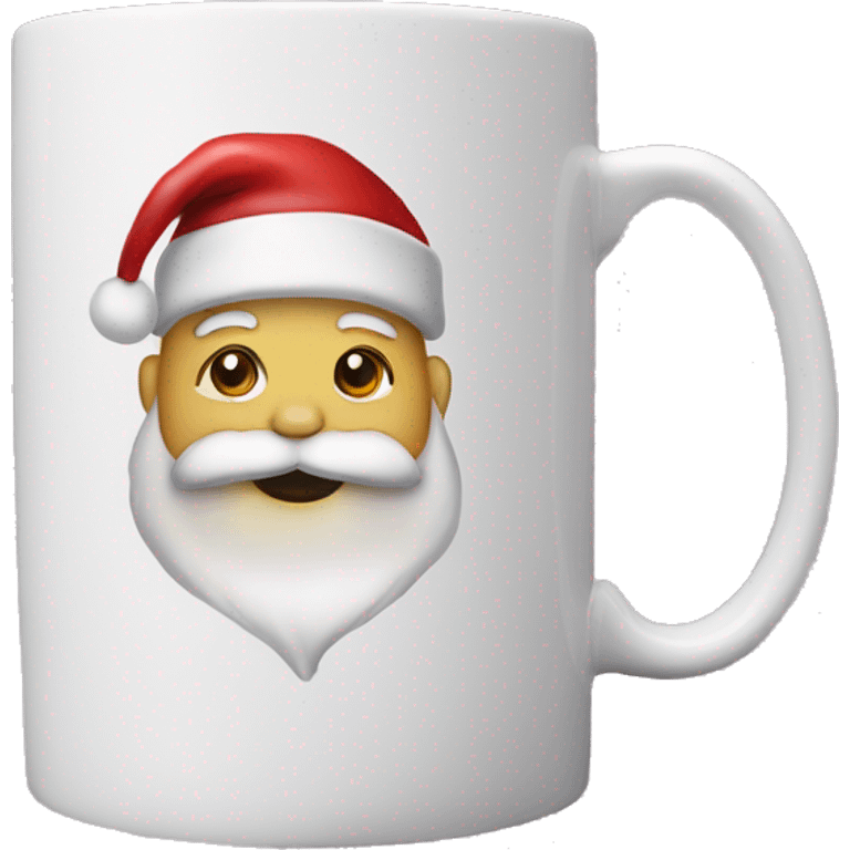 a mug with baby santa’s drawn over it  emoji