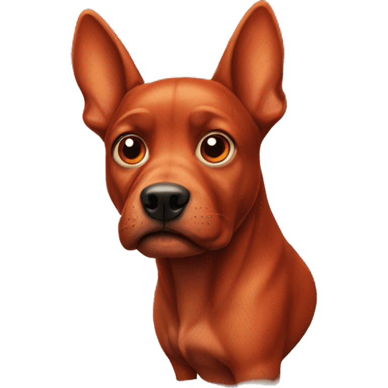 solid red dog with pointed ears emoji