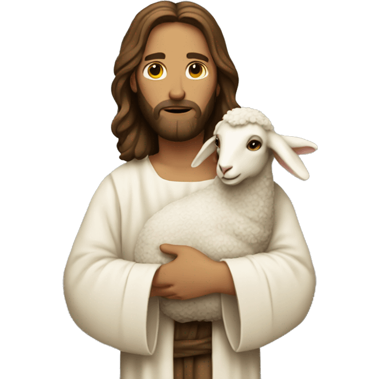 jesus holding a lamb emoji