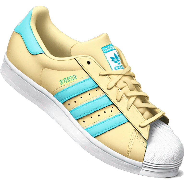 Pastel adidas superstar  emoji