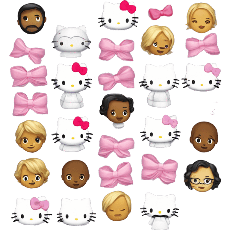 Give me a collection of hello kitty emojis  emoji