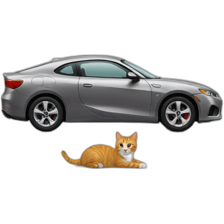 Car and cat emoji