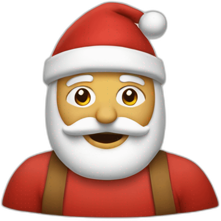 Père noël qui fait un prout emoji