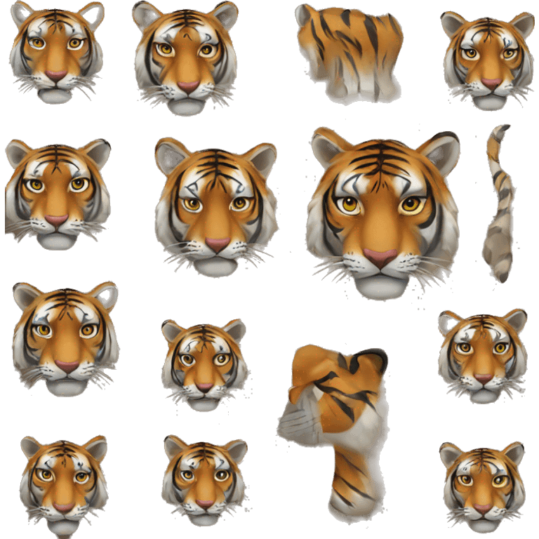 Realistic tiger emoji