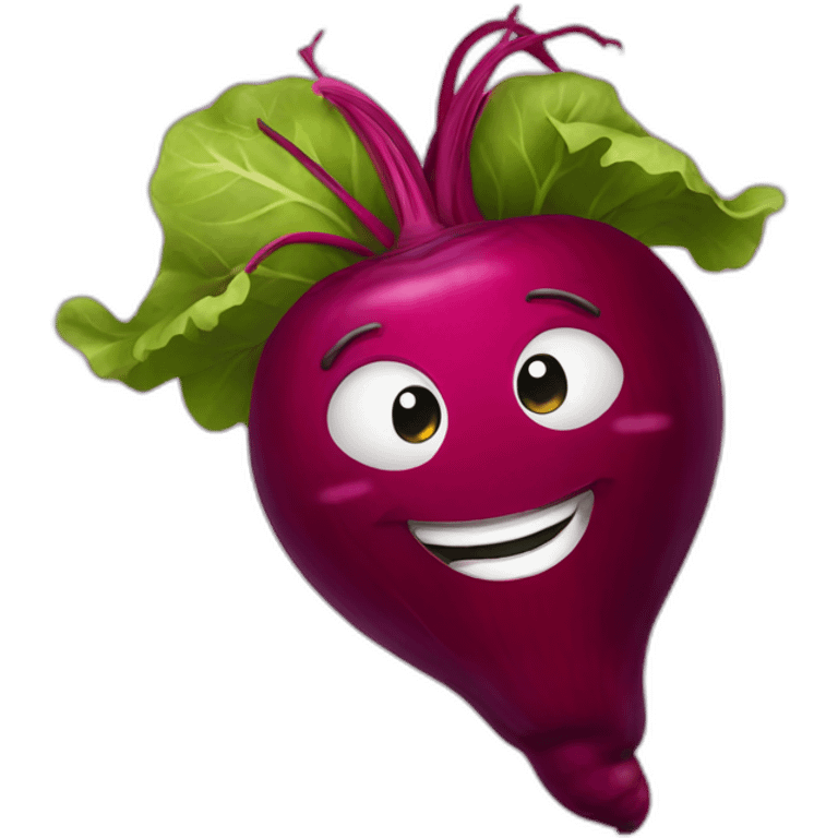 cute smiling beetroot face emoji