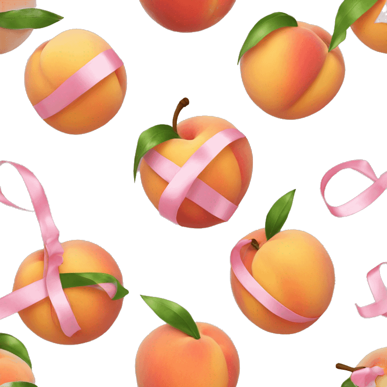 Peach with ribbons emoji