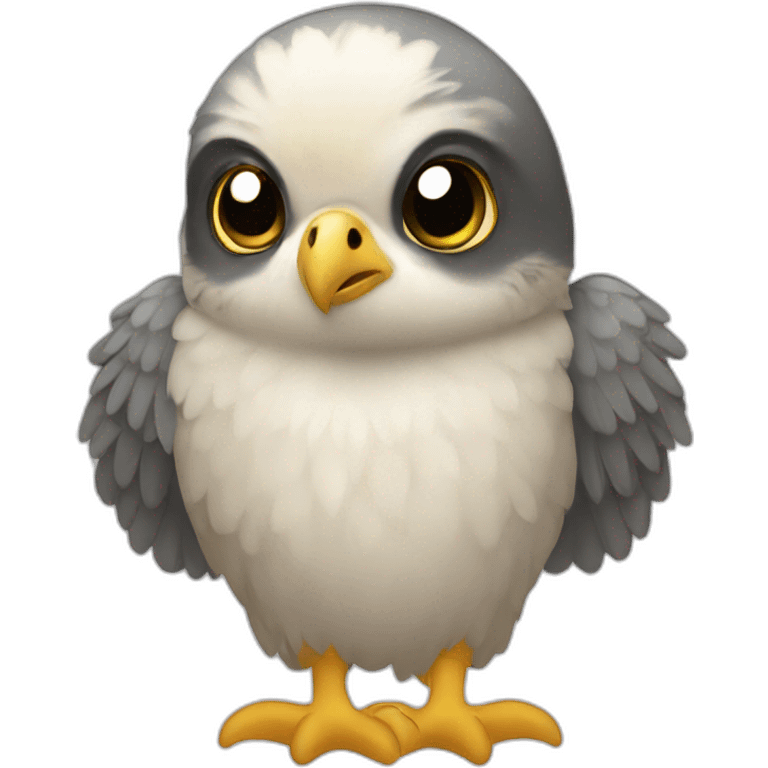 Peregrine falcon cartoon chick emoji