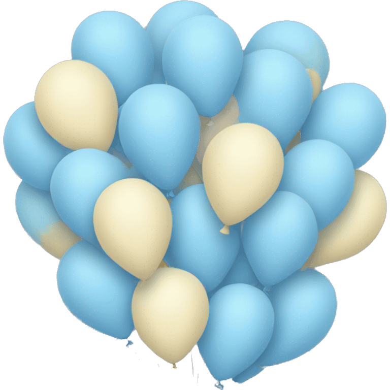 Pastel blue balloons  emoji