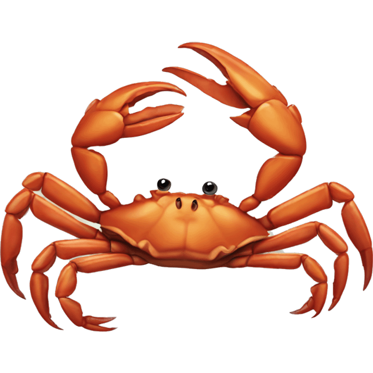 Crab biting into a leg emoji