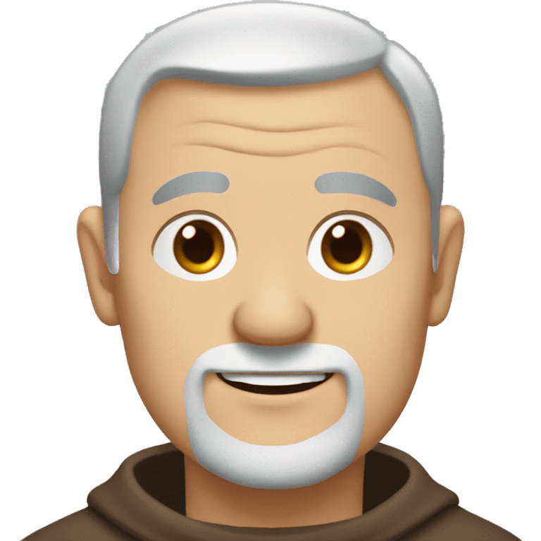 A middle-aged white male friar with a grizzled appearance, buzz cut, and a square jaw. emoji