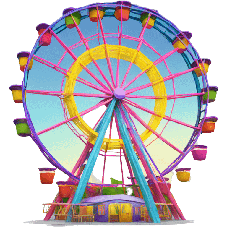 basic rainbow ferris wheel emoji