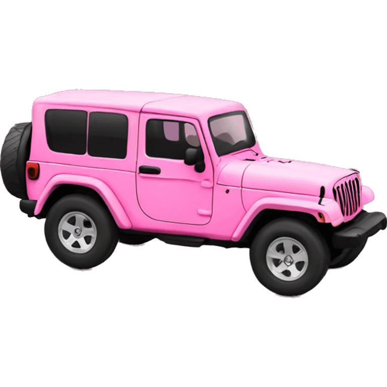 Pink Jeep emoji