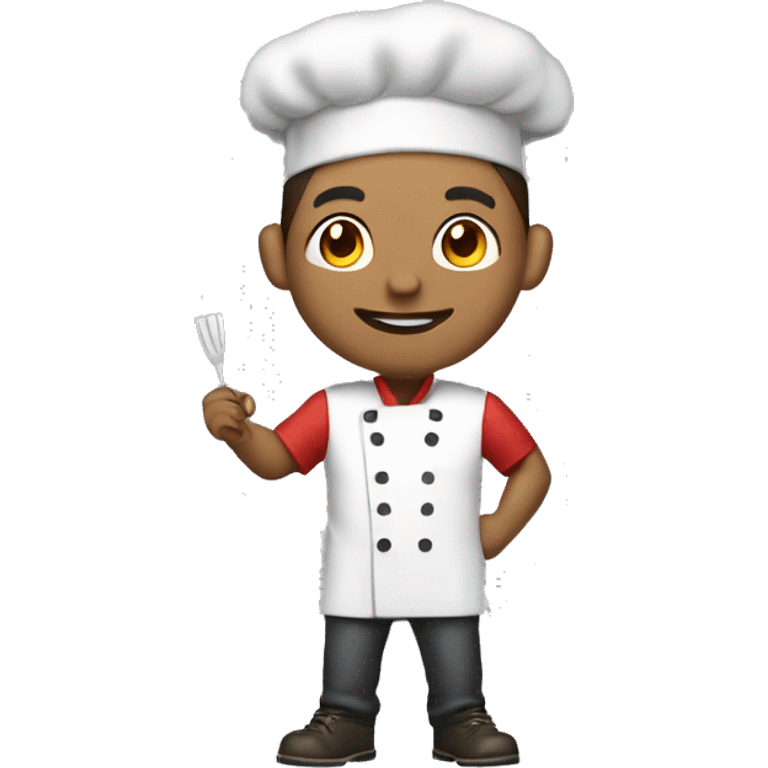 Lightskin man with a bristle and he has chefs hat on his had and short brown hair and in one he has fire and in other hand he has a pack of money  emoji