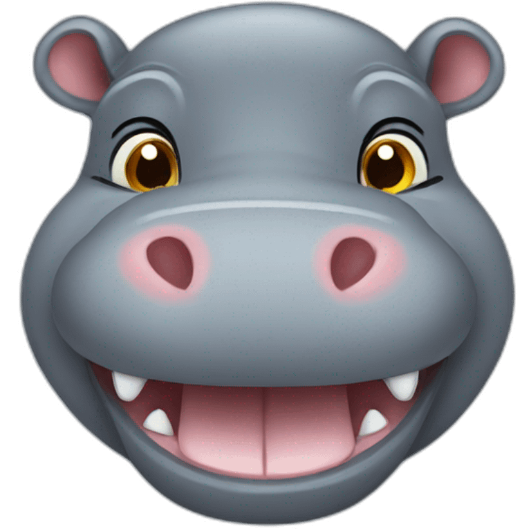 smiling hippo emoji