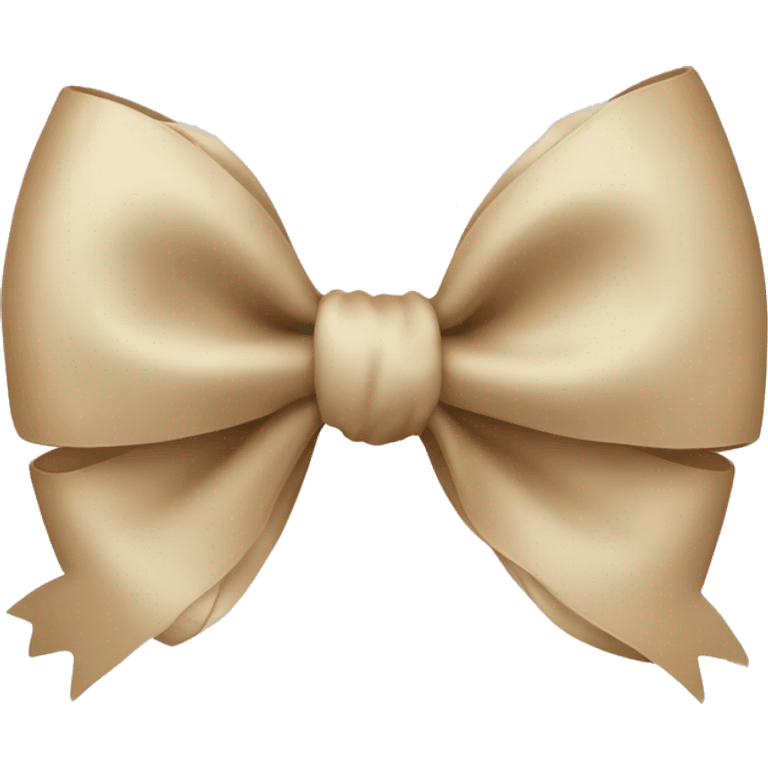 Beige bow Christmas  emoji