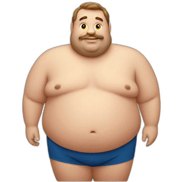 a fat man emoji