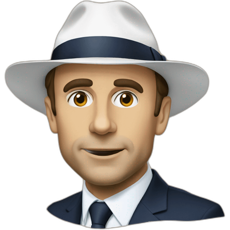 Macron qui as une paille dans le nez emoji