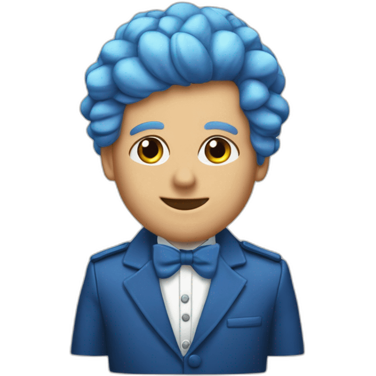 Érice zemour en gobelin lance est un bandeau bleu emoji