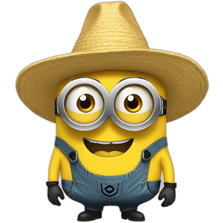 Minion con sombrero de copa emoji