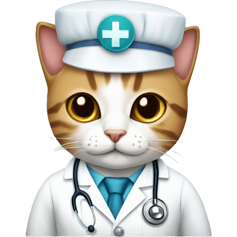 doctor cat wearing a kippah emoji