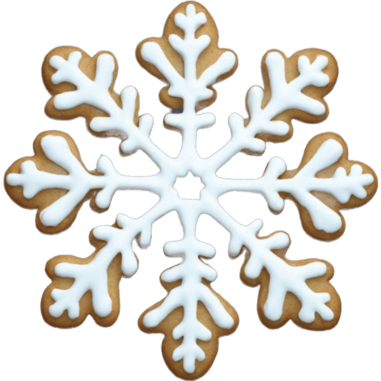 Christmas cookie snowflake shape  emoji