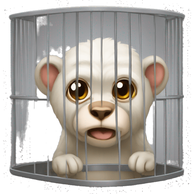 Singe en cage emoji