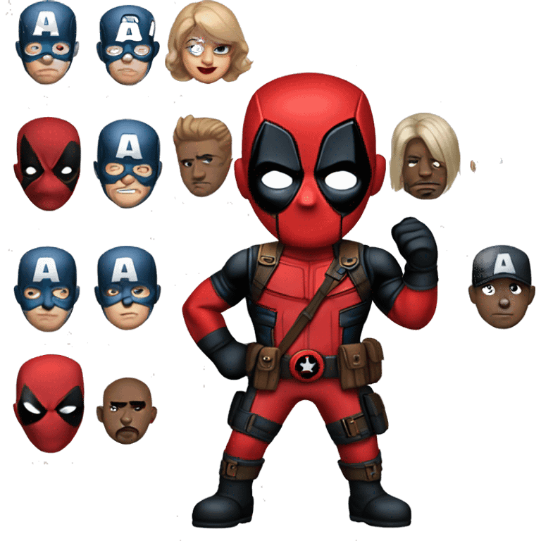 Deadpool mix Captain America emoji