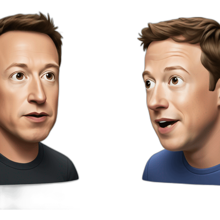 Elon musk and Mark Zuckerberg face off emoji