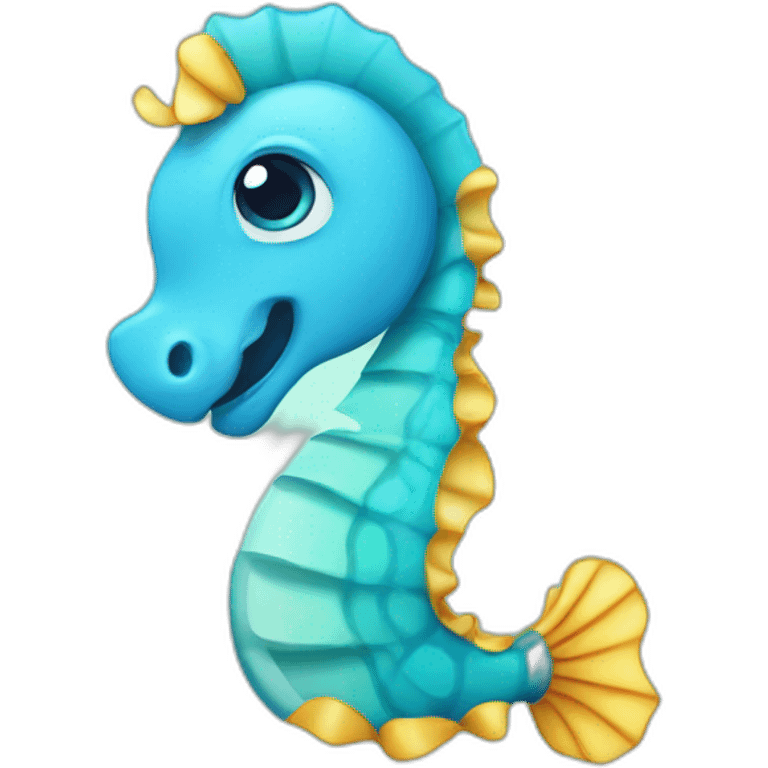 cute cartoon seahorse emoji