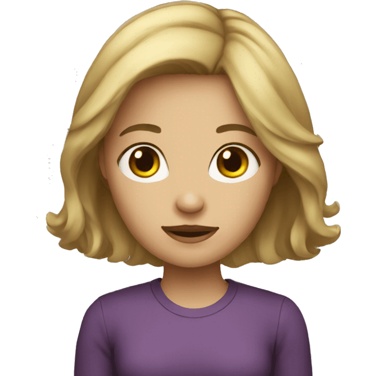 Dark Blond hair girl  emoji