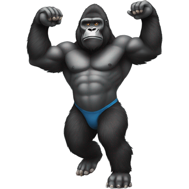 Gorilla doing gym emoji