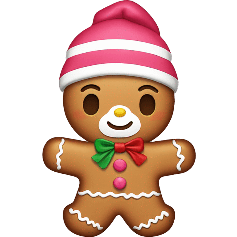 Hello kitty dressed as a gingerbread man  emoji