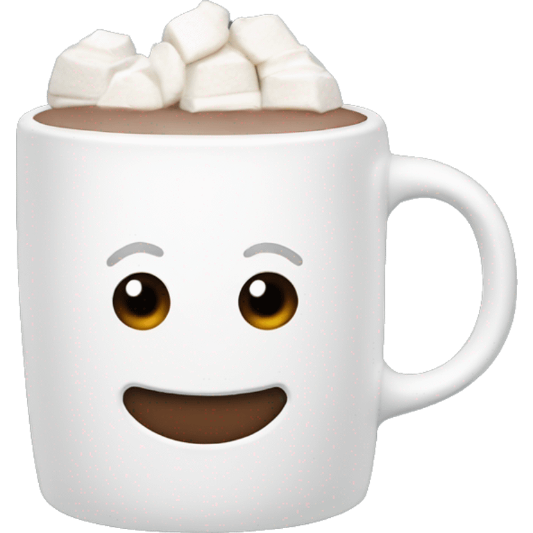 White mug hot cocoa emoji