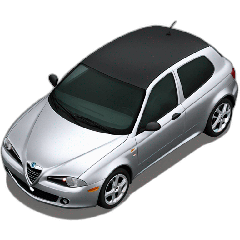 silver alfa romeo 147 with black roof emoji