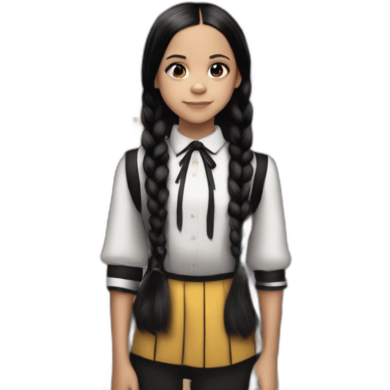 Jenna Ortega in Wednesday Addams emoji