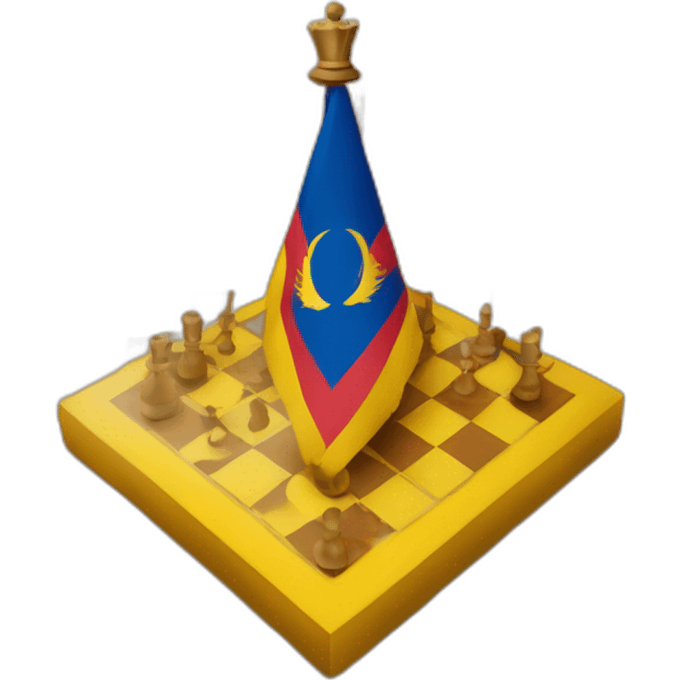 the flag of Ecuador, with a chessboard emoji