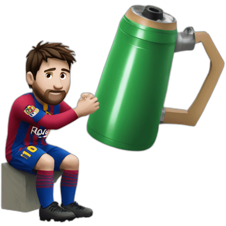 Messi tomando mate emoji