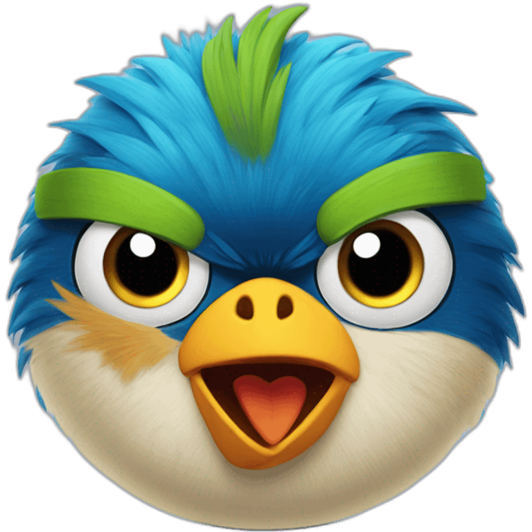 Baby the blauw angry birds emoji