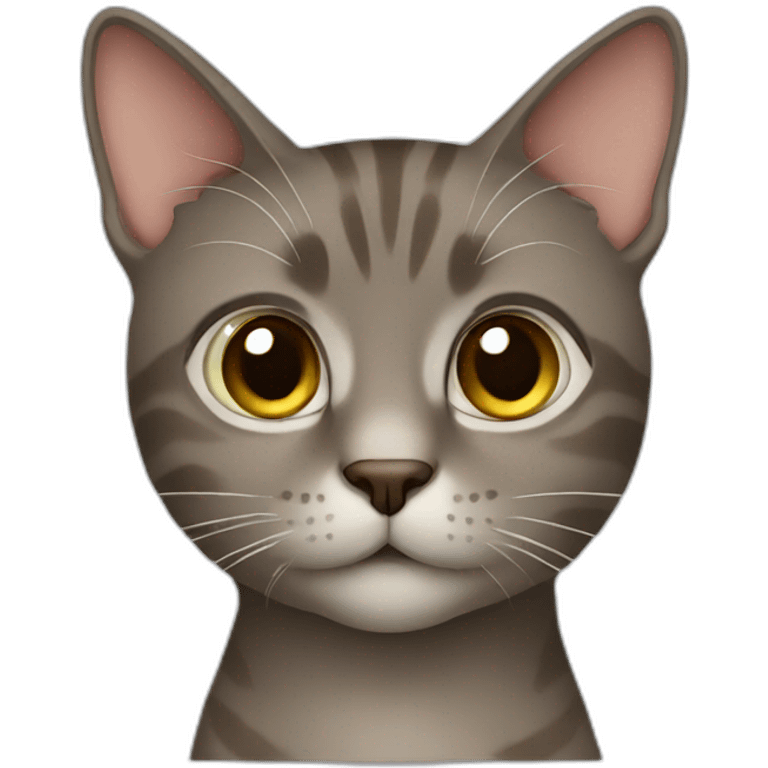 brown grey cat emoji