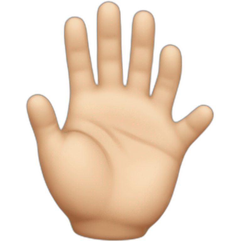 Hand met een gezicht emoji