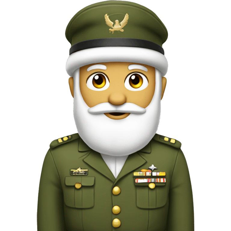 SANTA  CLAUS in a army uniform emoji