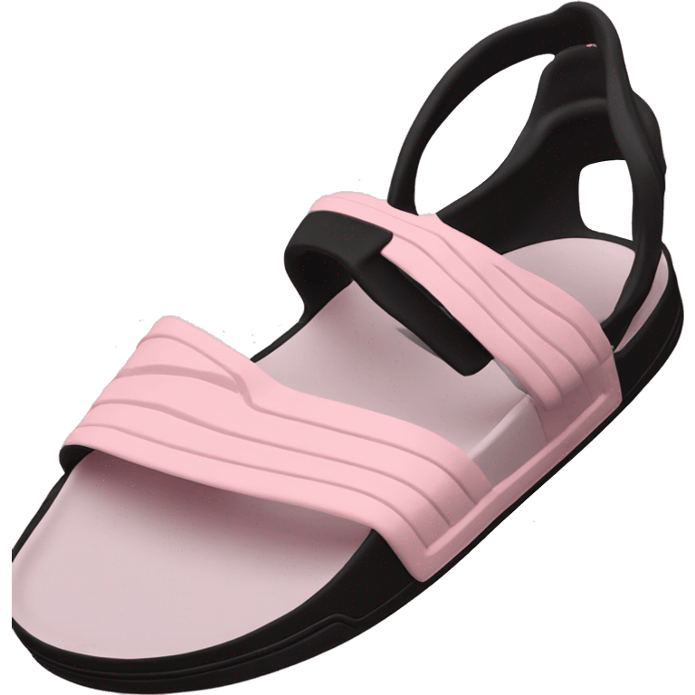 adidas adilettes sandals comfort pink cloud and black emoji