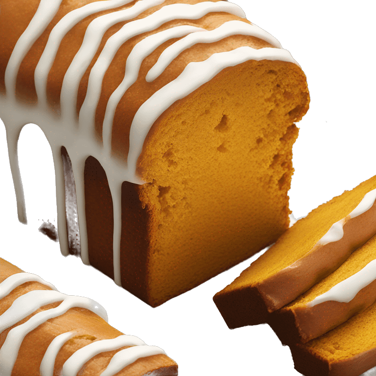 pumpkin bread with white frosting emoji