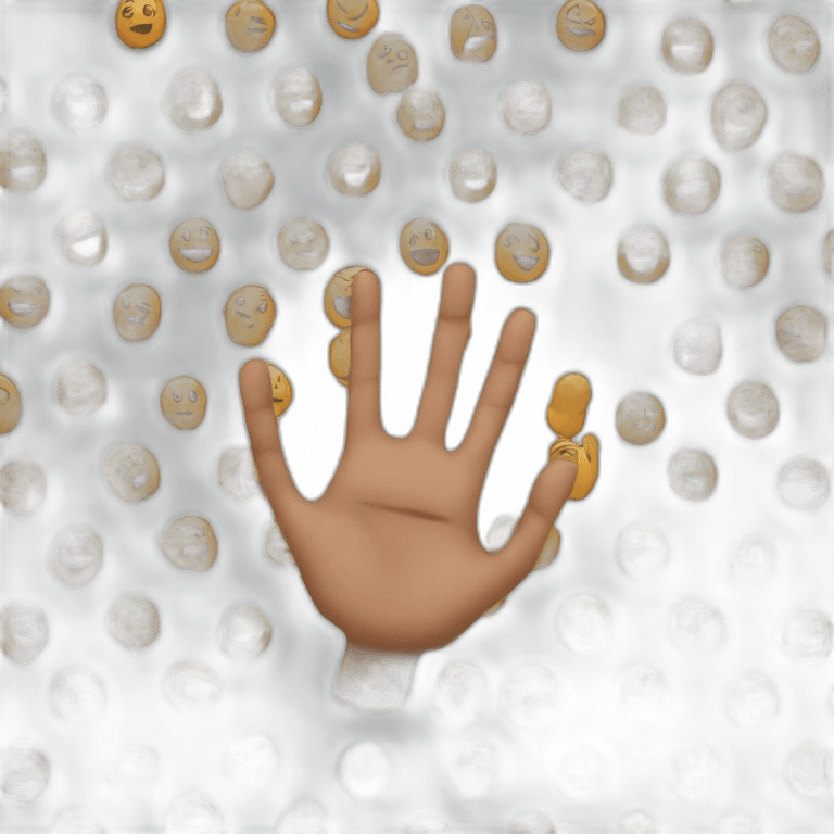 man which is home wallpaper on his hand emoji